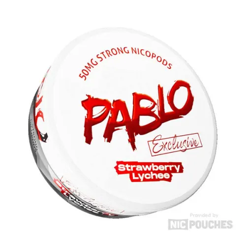Pablo Exclusive Strawberry Lychee nicotine pouches tin